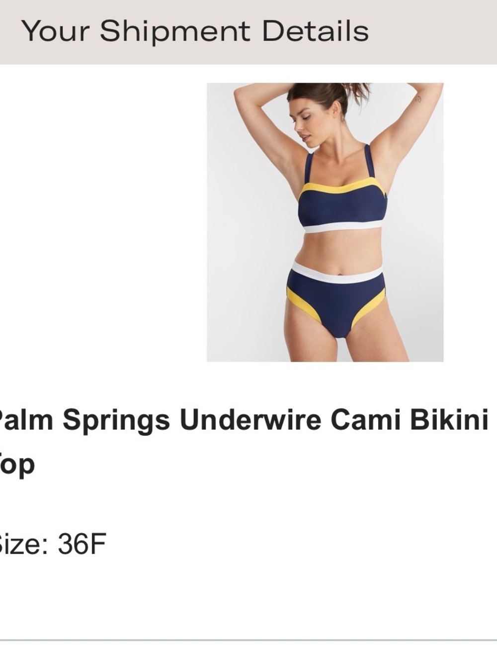 Bare necessities Underwire Cami Bikini in Navy, Yellow & White